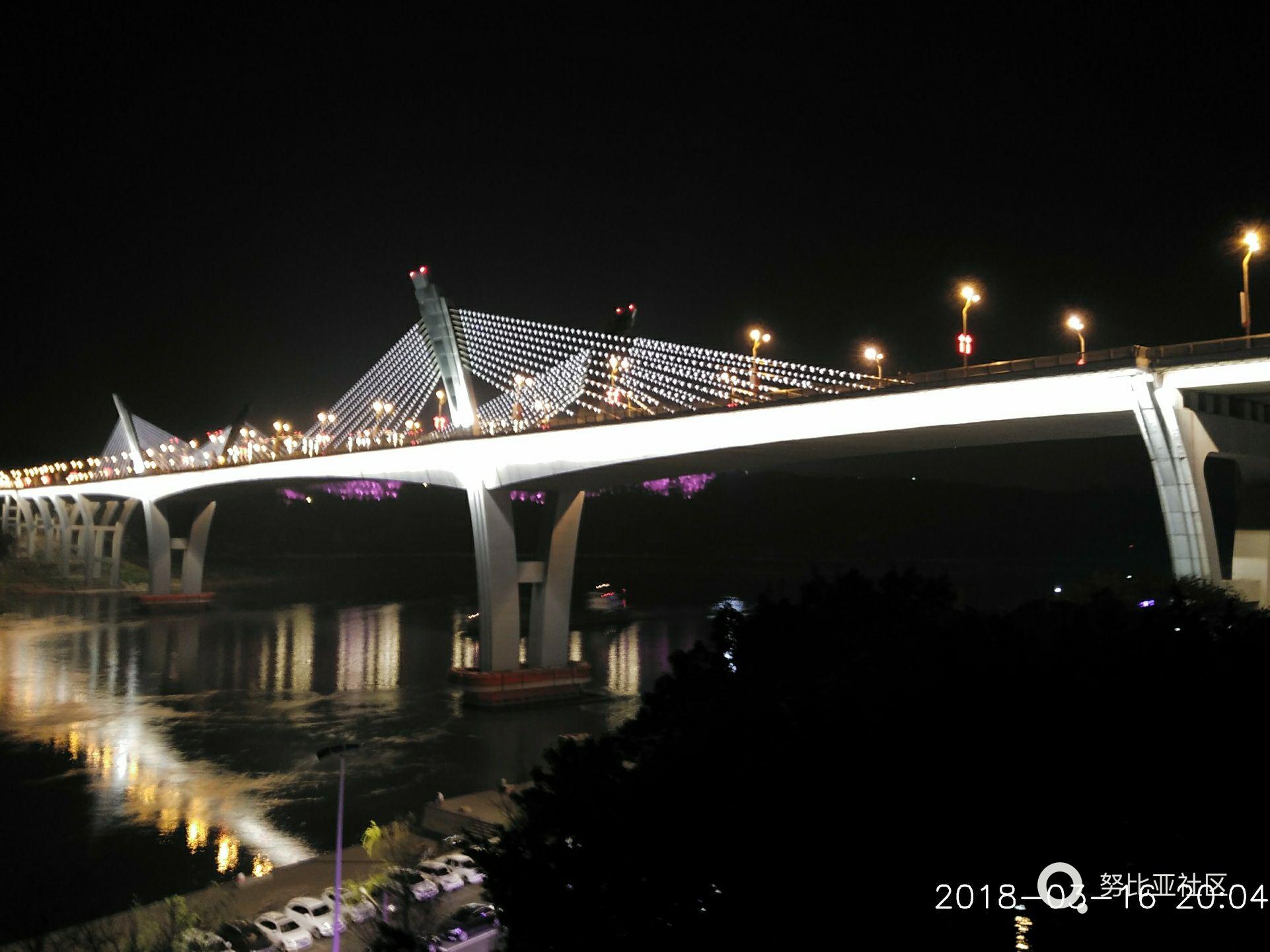 醉美泸州国窖大桥夜景